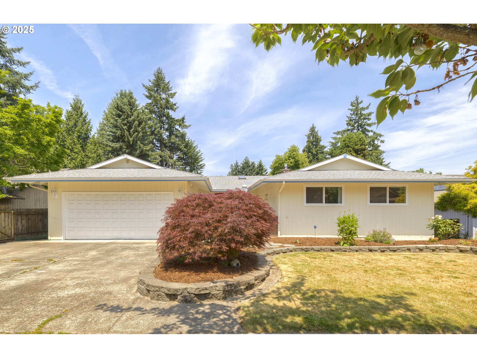 Discover the opportunity to make this spacious home your own in one of Beaverton’s most desirable neighborhoods, known for its top-rated schools and multiple parks. The ideal floor plan offers main-level living with everything you need on the first floor, plus a generous lower level featuring a huge family room with gas stove, and a flexible space perfect for an office, theatre room, or non-conforming bedroom. Vaulted, beamed ceilings with skylights bring in tons of natural light, while a gas fireplace adds character to the expansive living areas. Updates include vinyl windows, Trex decking, a newer hot water heater, and HVAC system with a Reme Halo Air Purifier for enhanced comfort and air quality. The private, fenced backyard is a blank canvas—ready for outdoor entertaining, gardening, or your dream landscape design. With great bones and a versatile layout, this home is bursting with potential. Bring your vision, renovate to your style, and create instant equity. A stones throw to Carolwood Park, the forested trails of Lowami Hart Woods, and Sexton Mountain Elementary and within Mountainside High School boundary. Homes with this kind of space, in such a prime location, don’t come around often. Seize the chance to craft something truly special!