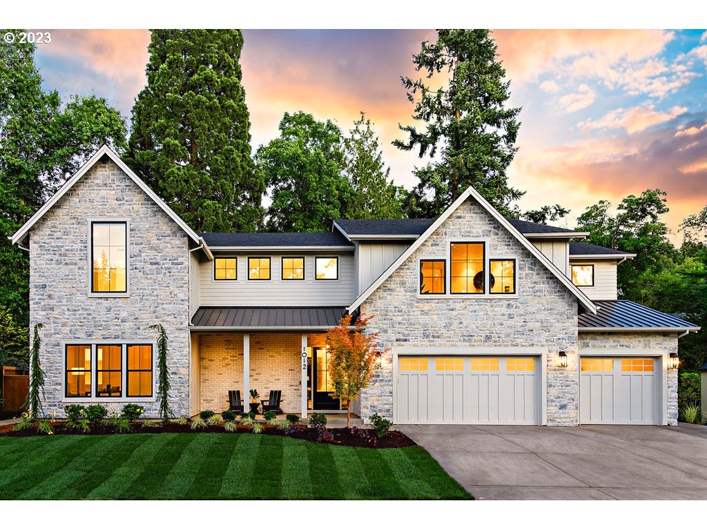Proudly presented by the winning most Home Builder of ALL Street of Dreams; with 54 individual awards and 9 Best of Show Honors, this Street of Dreams quality home in Lake Oswego has an oversized homesite with 15,920 square feet; an incredible location close to downtown shopping and restaurants, and the Oswego Lake Villas Boat, Lake Easement.  The home offers an Office/Den on the main floor with an adjacent powder bath. There's also a spacious guest suite on the main floor with a nicely appointed bathroom and walk-in closet. The eat-in kitchen has professional quality Wolf-SubZero and Monogram appliances, polished quartz island countertop, decorative tile backsplash and locally crafted cabinets that extend all the way to the 10-foot ceilings. The adjacent Juice Bar has countertop seating both indoor and out with a custom, bottom opening, window to the BBQ porch (with built-in BBQ and electric, ceiling mounted heat). The vaulted great room, with a contemporary style gas fireplace, has built-in cabinets on both sides and gives way to the 4 panel, Stacking "Glass-Wall" slider which leads to the oversized outdoor covered living area with a second fireplace and 2 electric ceiling mounted heaters. Enjoy the year-round use of this wonderful space while the peaceful sounds of the custom waterfall feature drown away the busy work week. Speaking of peace and serenity, the Primary Bedroom suite will be your personal in-home spa with heated tile floors in the bathroom, a heated towel rack, an oversized soaking-tub and designer tiled, clear glass, frameless shower. Rounding out the upstairs are 2 additional bedrooms, each with their own bathroom suite, plus a media room with wet bar, and a conveniently located laundry room. The home includes dual zone 95% efficient forced air heating, air conditioning and a natural gas whole home generator. Open Saturday and Sunday, 12pm-4pm until it sells. Oswego Lake Villas Boat Lake Easement. Recent price improvement.