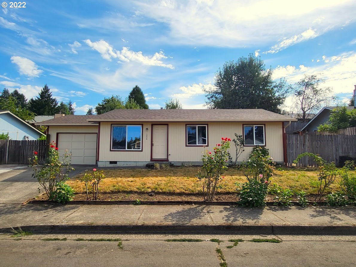 New roof, new flooring, new exterior paint, and new interior paint! Move in ready home 3 bed, 1 bath, 1 car garage, fenced yard, and fruit trees.
