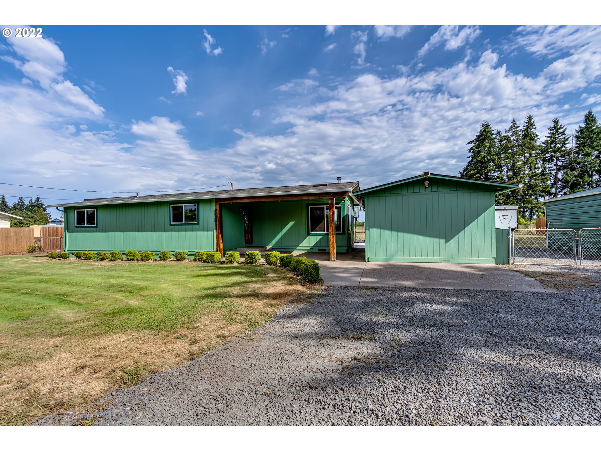 Great country 3 beds/2 baths home on a nice level lot situated on 3.19 acres surrounded by beautiful views in the quaint town of Creswell with an easy commute to the freeway. Property is setup for horses with 4 stalls and fenced in all around. This charmer features a shop, covered carport, back yard hockey rink, plenty of parking spaces and lots of room to park an RV and more! Schedule a showing today.