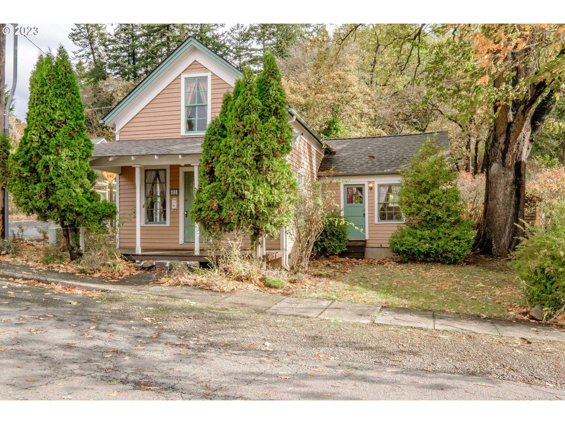 The Averill House, built in 1865, is an icon of Oregon's pioneer past and a restored example of Classical Revival architecture. Enjoy historic charm in this 3 bedroom, 1.5 bathroom home with a big backyard, 200 sq ft attic, and quaint front porch. The Old Town Commercial zoning allows for residential life, a business, or a live/work situation. This home is downtown near shops, restaurants, and the park. Recent updates include fresh paint, a new roof, and accents honoring the home's time period.