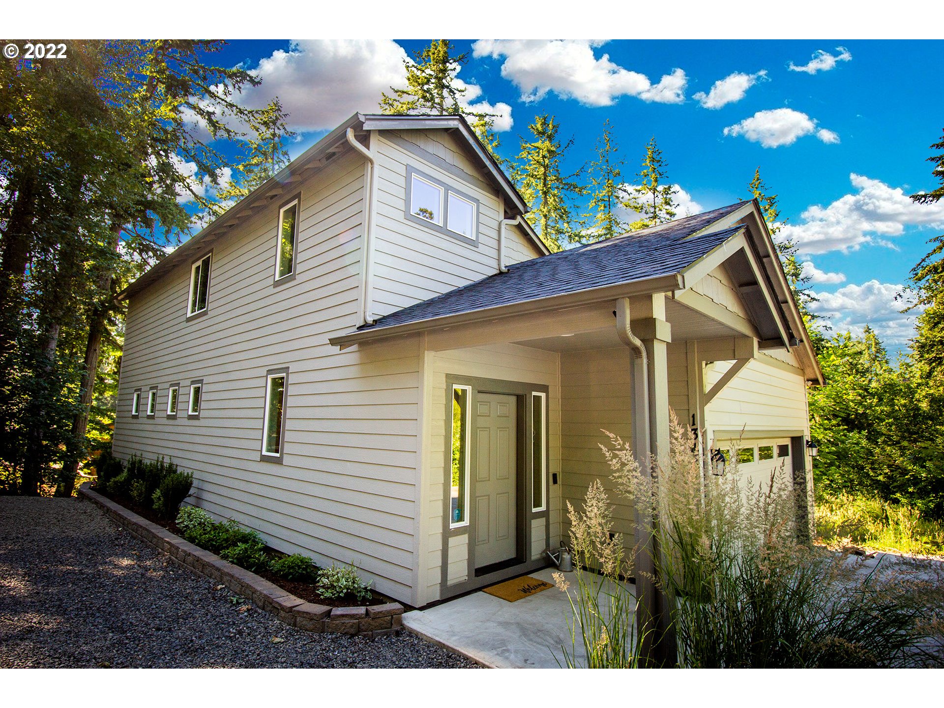 Unique opportunity to own newer construction in the heart of South Eugene! Interior features include tall ceilings, recessed lighting, quartz countertops, SS appliances, smart home amenities, a large main bedroom with walk-in closet, main bathroom with double vanity and under-cabinet lighting! Outside, enjoy the spacious covered deck great for year-round entertaining and relaxation as it overlooks a mature treeline. Too much to list, ask your Realtor to view the additional features material!