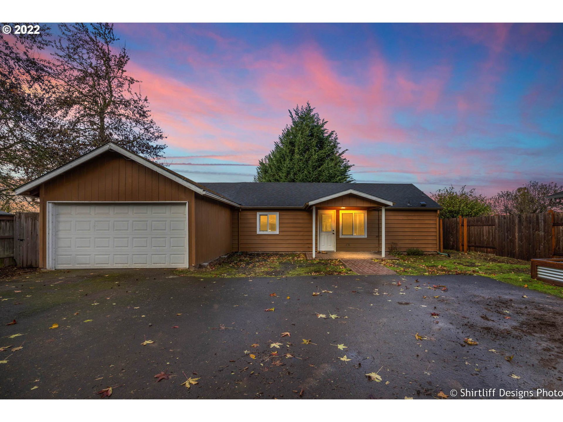 Tucked away on a quiet dead-end street, this move-in ready home offers: laminate flooring throughout, fresh interior paint and all appliances are included. Double vinyl windows and newer ductless heat-pump makes it super energy efficient. Oversized 544 sq ft garage will give you ample room to park and work on projects. Fully fenced yard and plenty of room to park the RV. All at a hard to find price in Eugene!