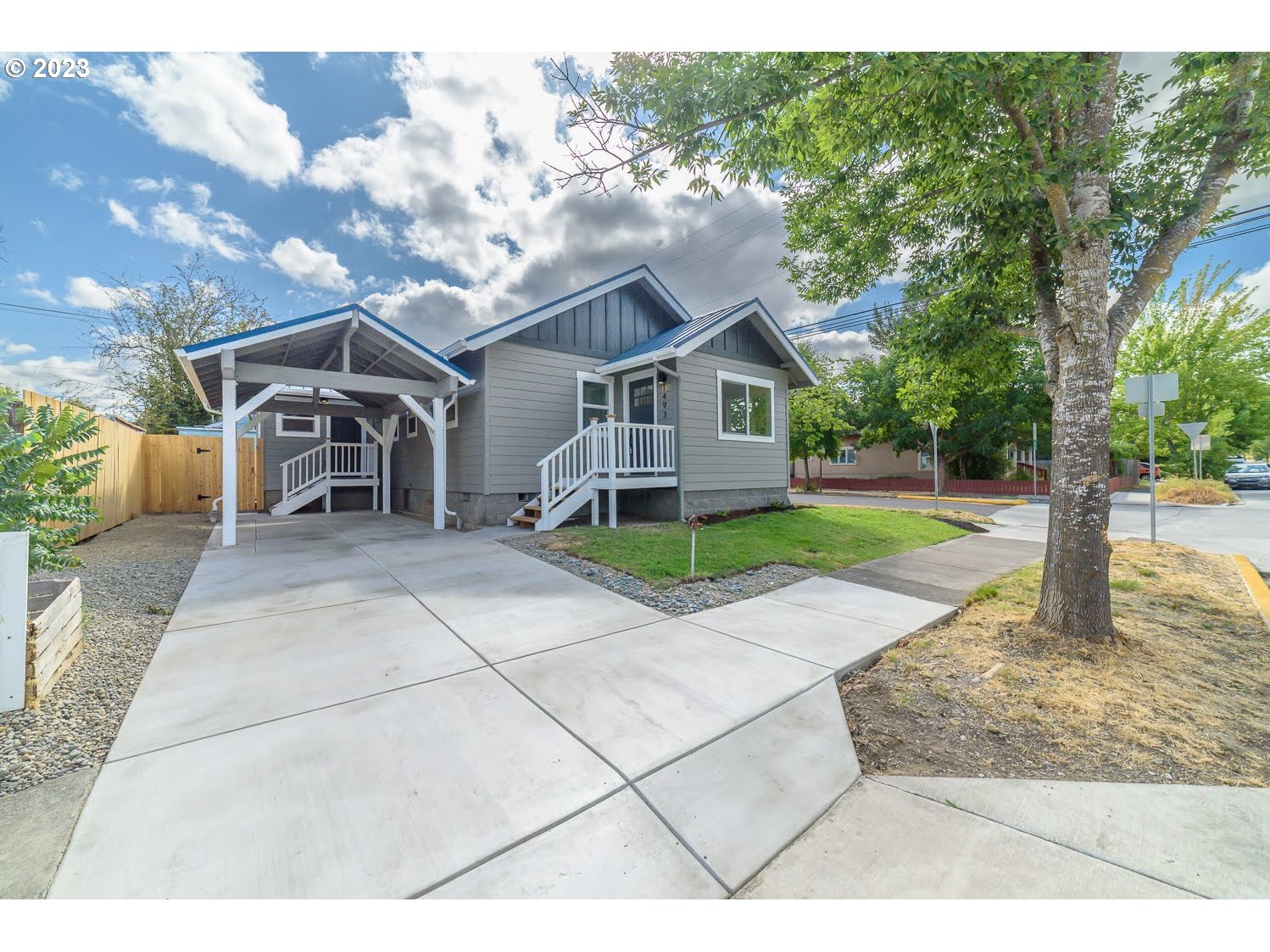 Location!! Beautiful home in the heart of Eugene! Great Air B&B potential! This completely remodeled home is located in the desirable Jefferson Westside Neighborhood. If you enjoy entertaining, this open concept will allow free movement throughout. Spacious floor plan with a bright new kitchen that includes quartz counters and tile backsplash, bathrooms are new, laminate flooring throughout, new windows, new siding, and fresh paint inside/out. The living room features coved ceilings. Enjoy the low-maintenance metal roof, ductless heat/cool, new plumbing & electric. Bring the entertainment outdoors with the carport, and a fenced yard that awaits your personal touch. Conveniently close to downtown, shops, eateries, UO, Jefferson Memorial Park, Charnel Mulligan Park, and bike paths. A Must-See, fantastic remodel!