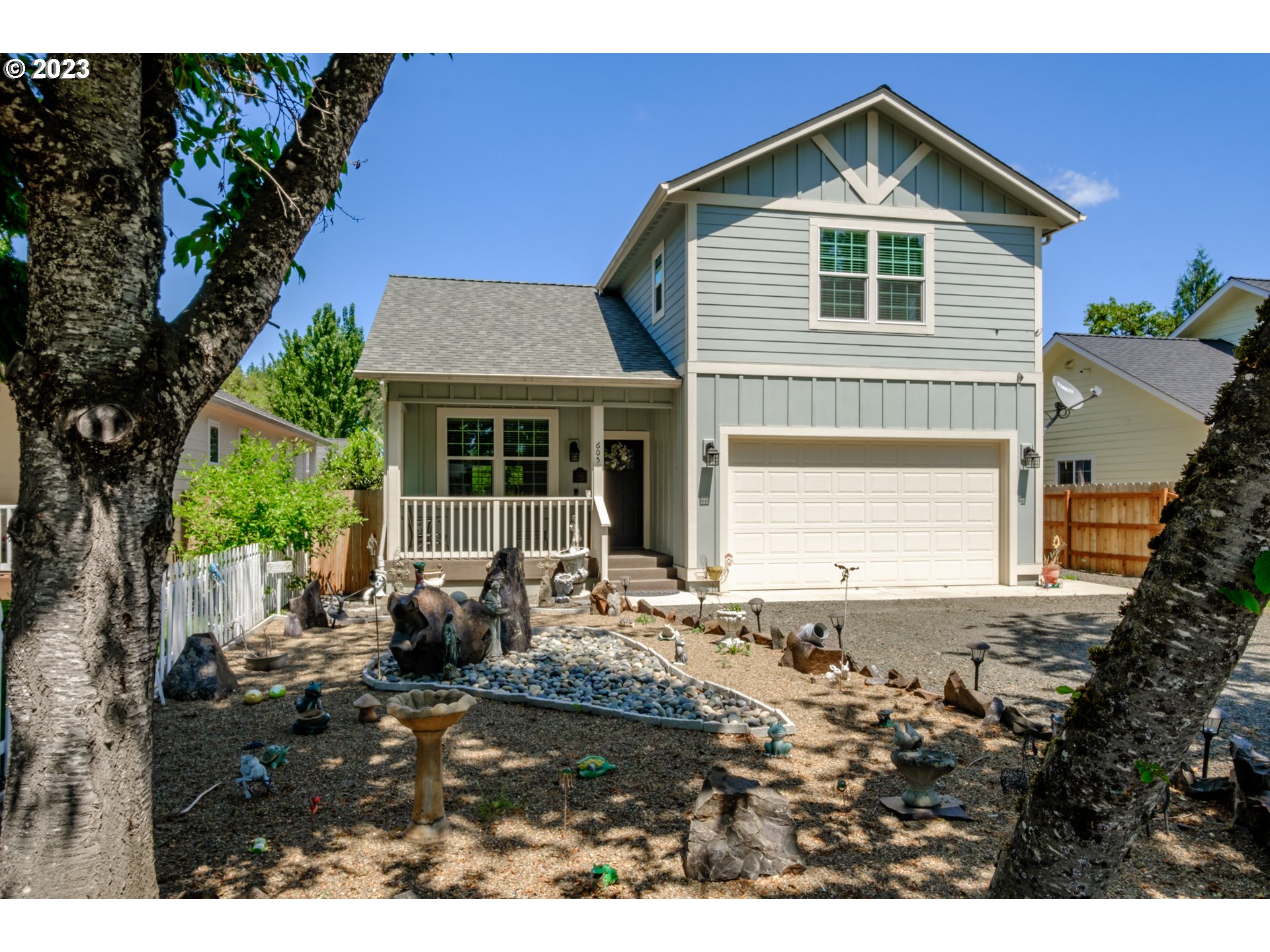 Start enjoying your home immediately with this like-new custom built home on a peaceful street, yet seconds from town. You'll be delighted to find top-of-the-line finishes throughout and gorgeous styling. The downstairs has an open floor plan, dream kitchen, roomy dining and living rooms, vaulted ceilings, full bathroom, and bonus room that could be used as a 4th bedroom or office. Upstairs you have 3 bedrooms and 2 bathrooms, including a large master with a walk-in closet and en suite bathroom. With bamboo flooring, beautiful tile, a big and fully fenced backyard, a 2-car garage, and a covered back deck and front porch, you'll never want to leave.