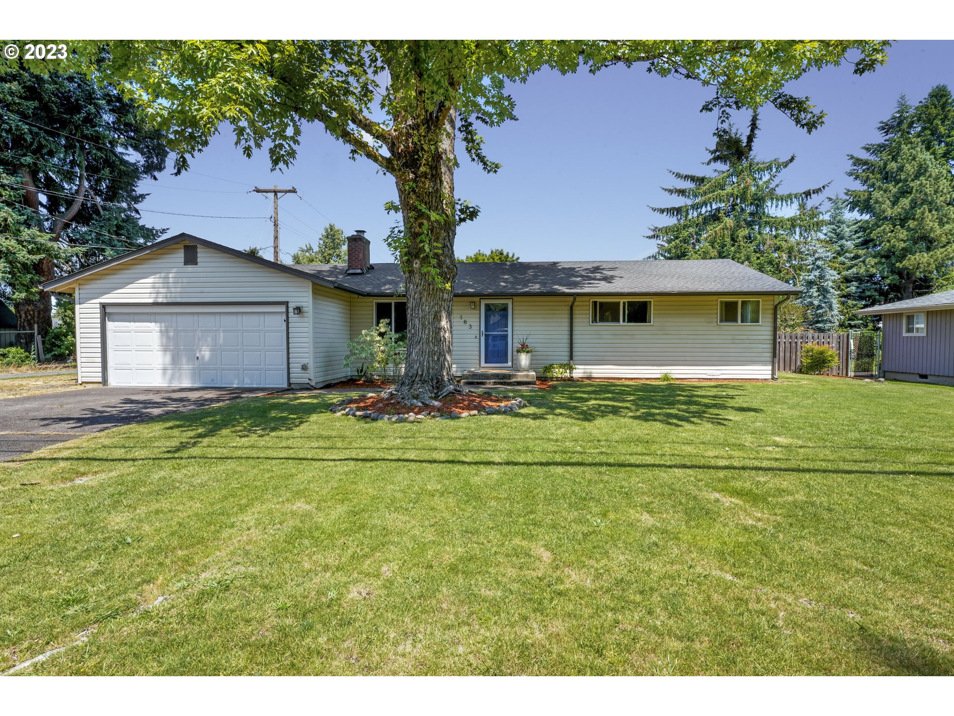 This 3 bed, 2 bath home has so many wonderful features and upgrades.  New four door SS refrigerator & newer SS gas range, with Chef's stainless sink. Quartz counter tops. Kitchen is open to dining & family room with slider to covered patio & well kept, fenced backyard. One bath has granite counter top. Gas fireplace insert will keep you cozy throughout the colder times, with ductless heat pump to keep cool in the summer (also provides heat). Sliding barn door hides away the laundry room w/ 1 year old washer & dryer, which stay with sale. Hardwood floors in living room & bedrooms. Linseed floors in kitchen, dining & family room. There's RV parking, 2 car garage with additional loft storage.   Convenient to Santa Clara shopping. Don't miss this home that was beautifully remodeled top to bottom in 2019.