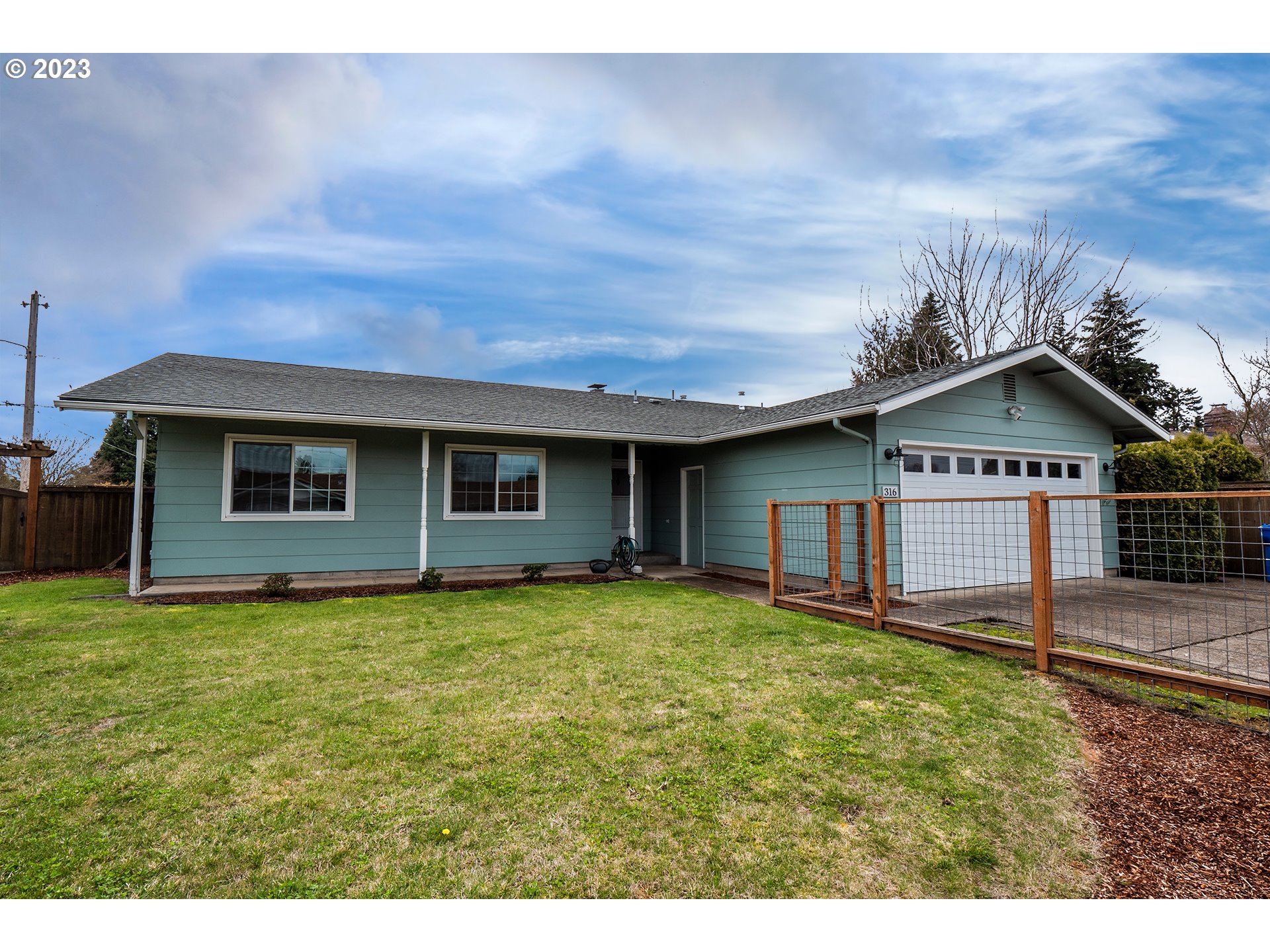 Turnkey, large corner lot, and FHA Assumable loan potential! Features include appliances in 2020, roof in 2019, HVAC in 2017, new interior paint in many locations, switches, outlets, a fully functional and professionally cleaned fireplace with thermal coating on the box, LED lighting and CO2 + fire alarms. Huge covered concrete patio with hot tub, flushed and new filters installed. Gas stubbed in the kitchen for possible gas range. 4 ring cameras, doorbell, side, backyard and front flood light motion activated all staying with the property. With improvements on improvements and low county taxes, this home is ready to be enjoyed!