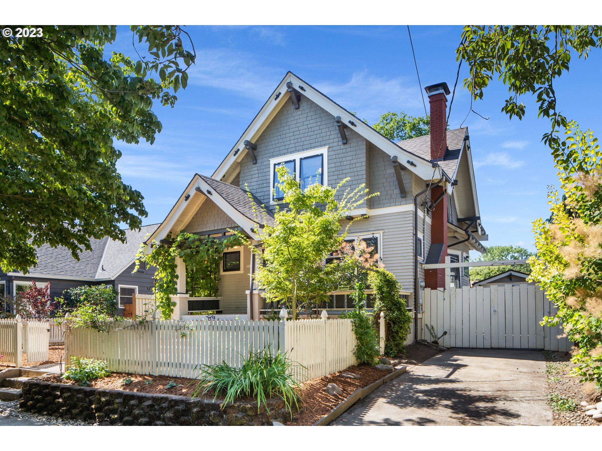 **Open Saturday 9/23 from 12-2pm** This home is special! Restored Craftsman with authentic charm in the heart of the Overlook Triangle. Fantastic layout with open living and formal dining, TRUE chef's kitchen, and three spacious beds up. Lower level with exterior entrance, large family room, and good ceiling height. Lower level with shower, bathroom renovation ready. Large windows bring in so much natural light. Period details include original oak flooring, restored fir sash windows with custom storm windows, and built-ins. Home features Rumford fireplace and mantle, French inspired kitchen with La Cornue Chateau 150 range and custom hood. This is worth googling if you are unfamiliar! New since 2012: Roof, gutters, siding, sewer line, water main, interior PEX piping, electrical wiring, interior trim.  Fenced, level backyard is ready is a blank slate ready for your touch. Stones throw to Overlook Park. Blocks to Mississippi shops and restaurants, the MAX, and the Adidas campus. [Home Energy Score = 1. HES Report at https://rpt.greenbuildingregistry.com/hes/OR10188512]