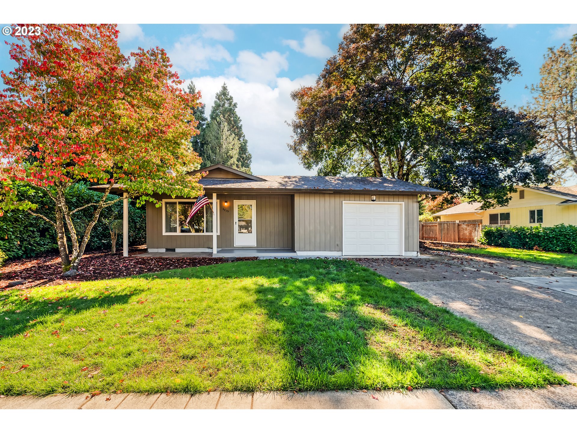 Welcome to this beautiful home located in a quiet Springfield neighborhood on a spacious lot. Great location near bike paths and recreation on the peaceful McKenzie river. Hardwood floors throughout home with tile floors in kitchen and bath. Very clean and freshly painted interior with newly updated matte black door knobs and hinges. This home features a large backyard and RV parking. Sliding glass patio door leads from the dining and kitchen area to a covered patio with private fenced backyard. One car garage with washer dryer hookups and storage. This home has great pride in ownership, don't miss out! Would be a fantastic investment or first home! Open house Sunday 10/15 from 1:30-5pm.
