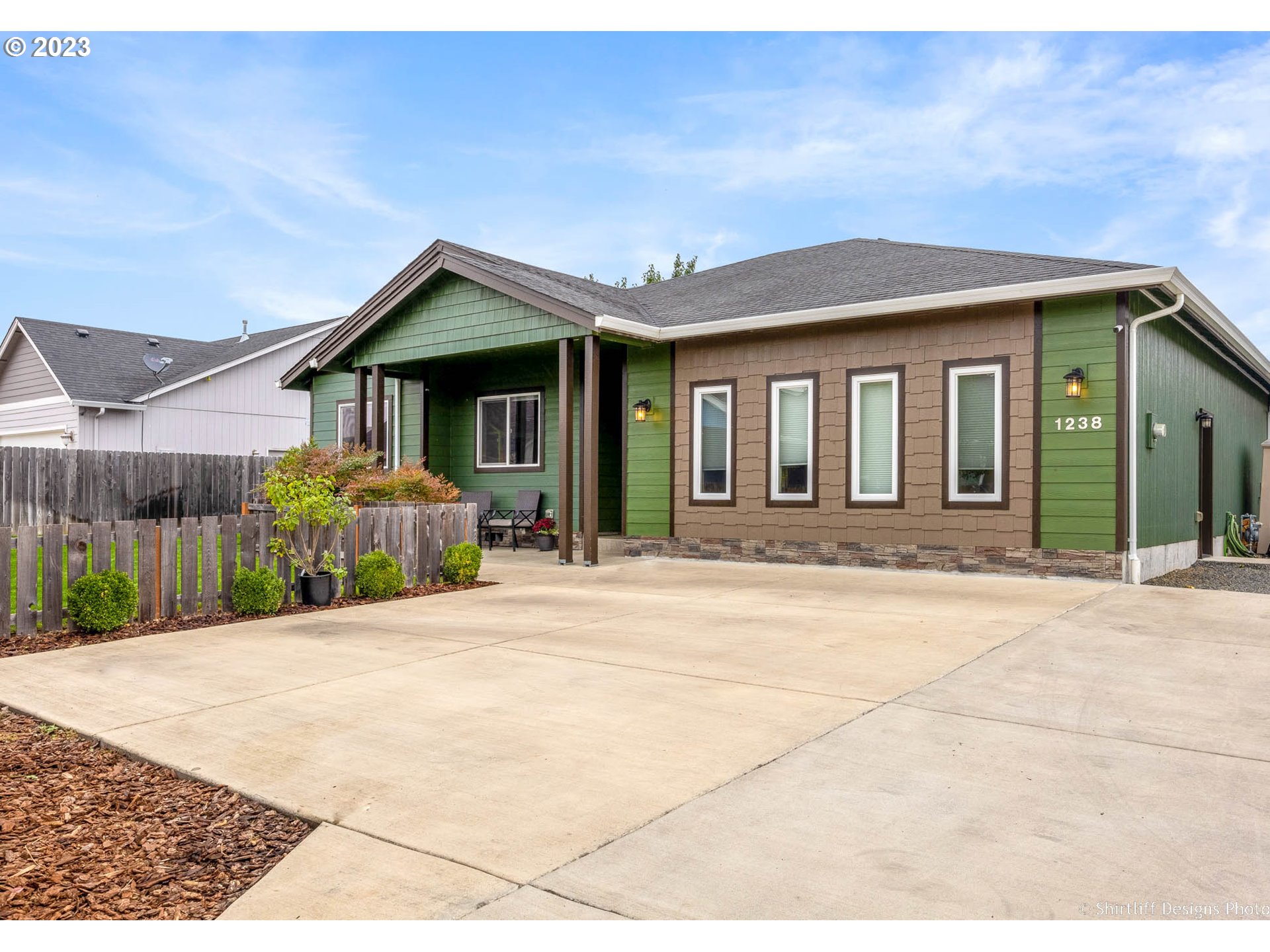 This 4 bedroom home is located in a friendly neighborhood with a short commute to Eugene/Springfield. Built in 2017 this open concept layout home has great separation of space between bedrooms, 9ft ceilings, fenced in yard, private covered patio with a garden and small fish pond, bonus family room with an exterior exit & a separate bedroom (possible in-law suite or multi generation living), large pantry, stainless steel appliances, interior workshop/storage room, RV parking, outdoor tool shed & many more features. Contact your agent today to schedule a showing and make this home yours!!