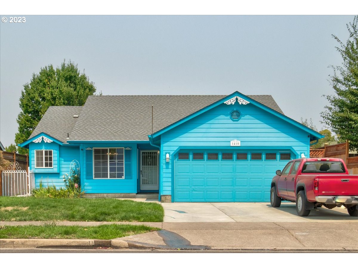Back on Market - No fault of home - Buyer financing fell thru. This single level ranch with an open concept has a lot to offer! Great separation of space between bedrooms. Primary bathroom was just beautifully updated. The huge backyard offers a large two sided shed for his and hers hobbies! Beautifully paved walkways compliment yard perimeter, and a large composite deck extends off living room. Large hot tub pad with power/solar is ready for your equipment! New front and back sprinkler system. This home and yard are ready for you to make into your own oasis!