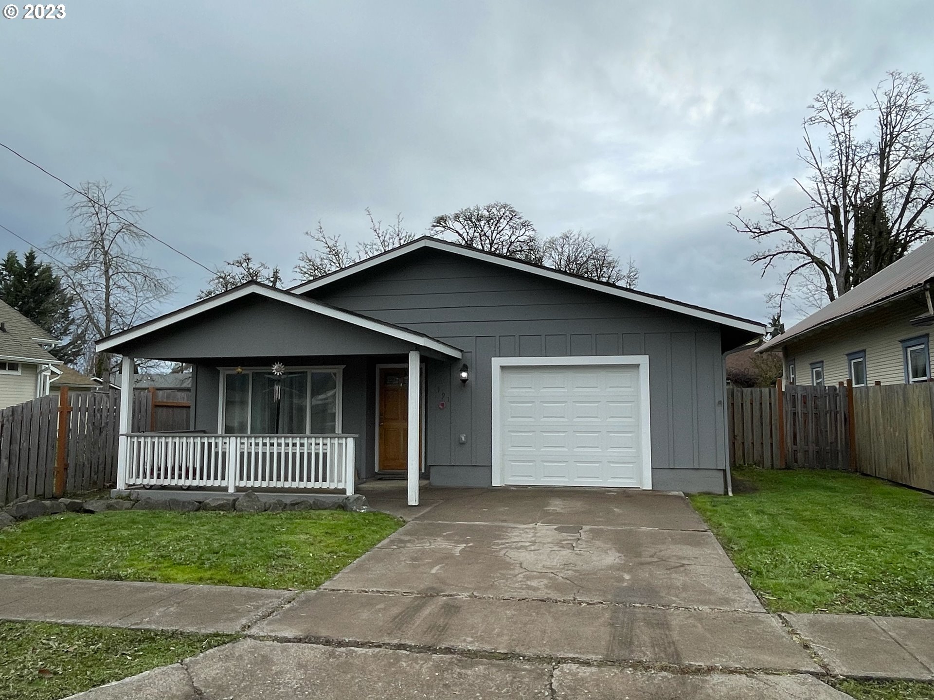 Remodeled, well cared for 4 bedroom, 2 full bath, laminate wood floors, stainless steel appliances, tile backsplash in kitchen. On-suite has a walk in closet. The 4th bedroom is more usable as an office, but does have a closet. Laundry in garage. Ductless heat pump. Large backyard with plenty of space for entertaining, covered front porch, close to park and schools. Great location, super cute home!