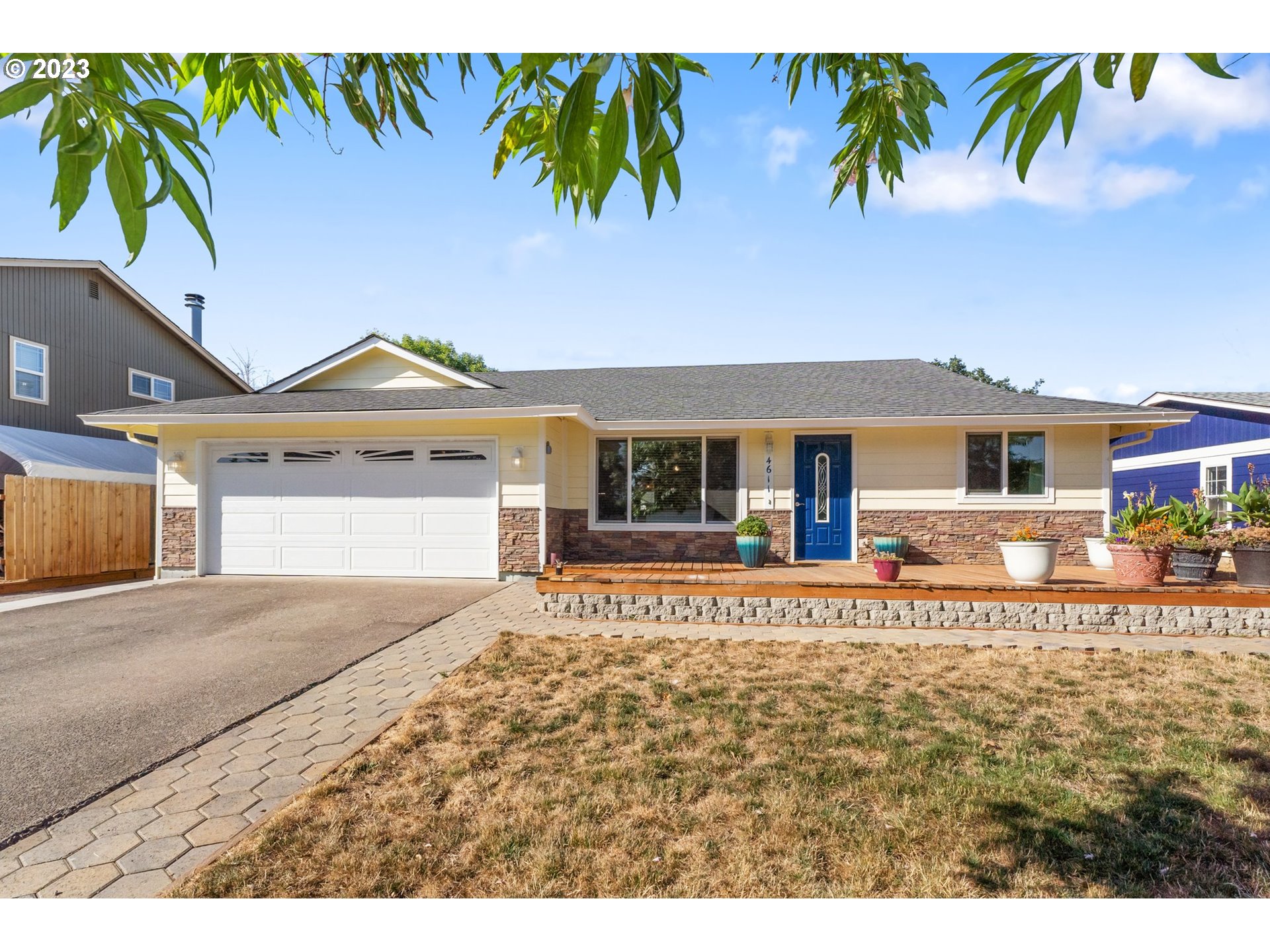 Come and see this delightful turnkey home today! Tons of updates include a beautifully remodeled kitchen with Hickory cabinets, futuristic appliances, plus Washer and dryer included! 2018 roof, flooring and vinyl windows. 2 ductless heat pumps, 2 fireplaces, fresh exterior paint, newer water heater and an easy access ramped front deck. Don't miss the 120 sq ft shop/studio with 220 service and metal roof. True RV parking with over 70 feet of extra driveway space! Mere minutes away from schools and shopping. This home is ready for any buyers and any financing, Don't miss this one!