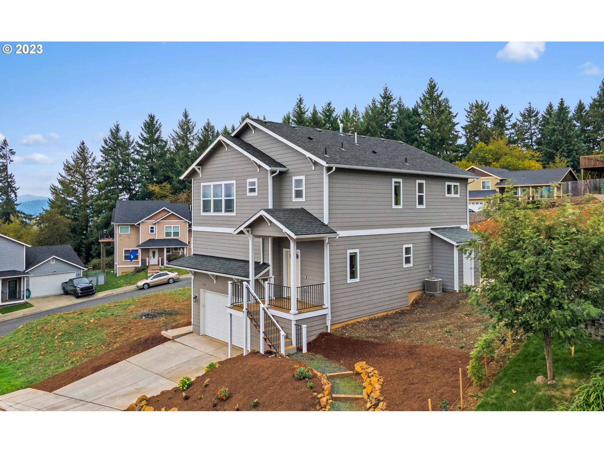 1516 SAMUEL DR Cottage Grove, Oregon Welcome to 1516 Samuel Drive. A spacious 4-bedroom, 2.5 bathroom home that includes both elegance and comfort. Like new condition, only two years old! With 2,346 square feet of living space, the open concept floor plan is sure to impress. This home has a spacious kitchen, complete with modern gas appliances, ample counter space, a large pantry, and a convenient island that doubles as a breakfast bar. Large living / family room with a cozy gas fireplace and tons of natural lighting. Sliding glass doors leading you to the covered back patio! Upstairs, you'll discover four generously sized bedrooms, providing the ideal space for rest and relaxation. Well sized guest bathroom and a dedicated laundry room with built-in storage. The master suite is a true retreat with vaulted ceilings and an en-suite bathroom featuring a luxurious walk-in shower, dual sinks and an oversized walk-in closet. Additional highlights include a convenient half bath on the main floor, a spacious laundry room upstairs, and a two-car garage with room for all your toys. Nestled in a friendly neighborhood in Cottage Grove, this home is close to local amenities, parks, and schools. Only minutes away from Harrison elementary school. Shown by appointment only. Call your broker today for a private tour!