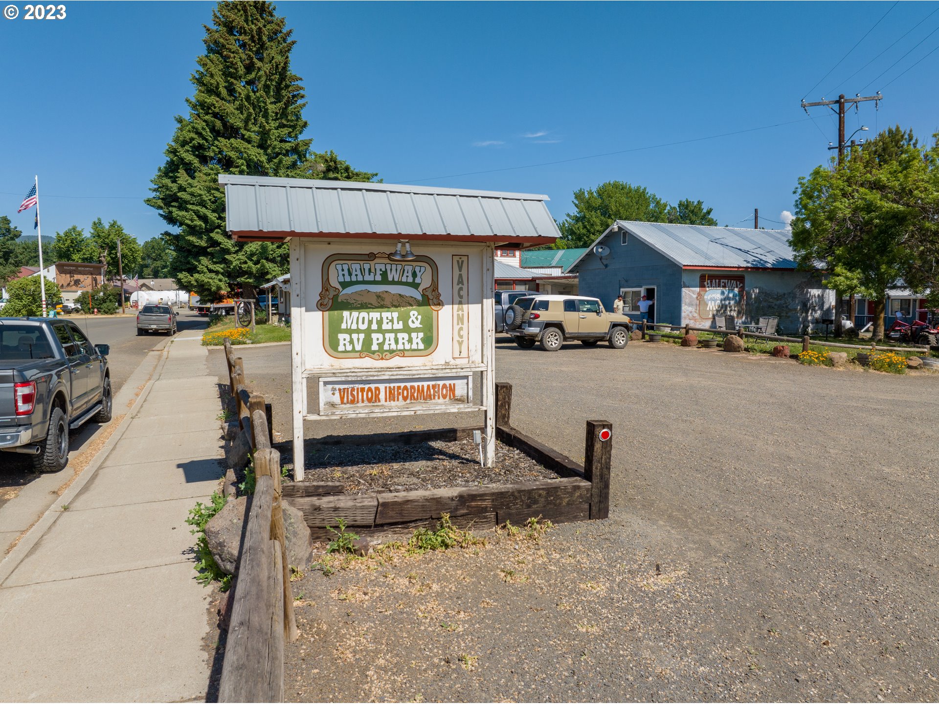 Halfway Motel & RV Park located in beautiful Pine Valley in Halfway Oregon. Established, profitable family owned business for over 70 years.  The Motel has 25 rooms and a one bedroom cabin. Also included is a 4 bedroom, 2 bath manager/owner residence. The RV Park, which is right down the road from the Motel, consists of 15 RV spots with amazing views of the Eagle Cap Mts. Complete shower and laundry facilities. This is a Great investment potential in a beautiful small relaxing town that's the gateway to the Eagle Cap Wilderness and the Hells Canyon Recreation Area. Motel and RV park are on 2 separate tax lot's and are being offered as a combined package. Good cash flow and ROI for cash buyer. New exterior paint on the motel buildings.