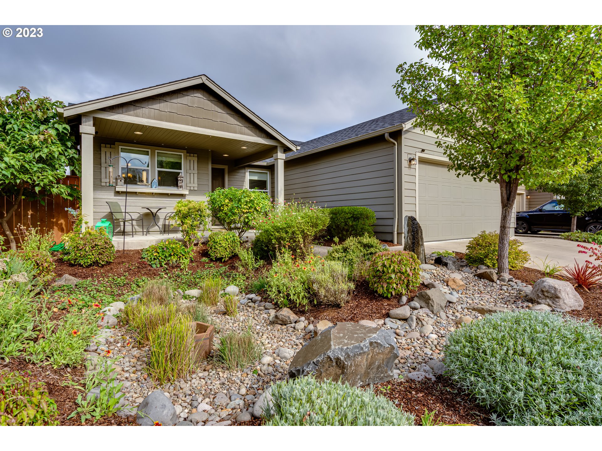 MOTIVATED SELLER . Nestled in a peaceful neighborhood, this 2017-built Hayden Home offers a perfect blend of comfort and natural serenity. Step inside, and you'll be greeted by an inviting open-concept layout, spacious living with vaulted ceilings and a cozy fireplace. Kitchen features ample counter space and storage cabinets with a breakfast bar. Owner's suite with two spacious closets and ensuite with dual vanities and a walk-in shower. The property boasts a charming outdoor sanctuary with a fully fenced yard with an oversized covered patio. Manicured landscaping and luscious lawn create a picturesque backdrop, providing a peaceful escape from the everyday hustle and bustle. If you're a nature enthusiast, you'll be delighted by the hummingbird oasis, adding a touch of wildlife charm to your  front and backyard. Schedule a showing today and discover how 3676 Phantom Way can be your new forever home!