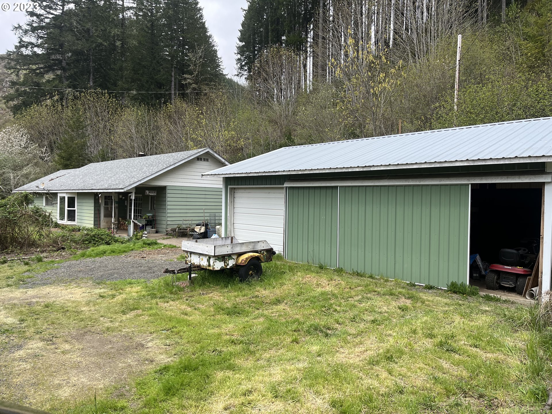 Priced to sell!!! This 1.25 acre property just 5 minutes to Triangle Lake and the famous rock slides. This 3-bedroom 1.5 bathroom home sits on 1.25 acres with a 36x24 barn craft 3 bay shop with concrete floor, 12x20 barn, power and circular driveway. The living room and dining room have real wood floors and the kitchen and laundry have new laminate flooring.