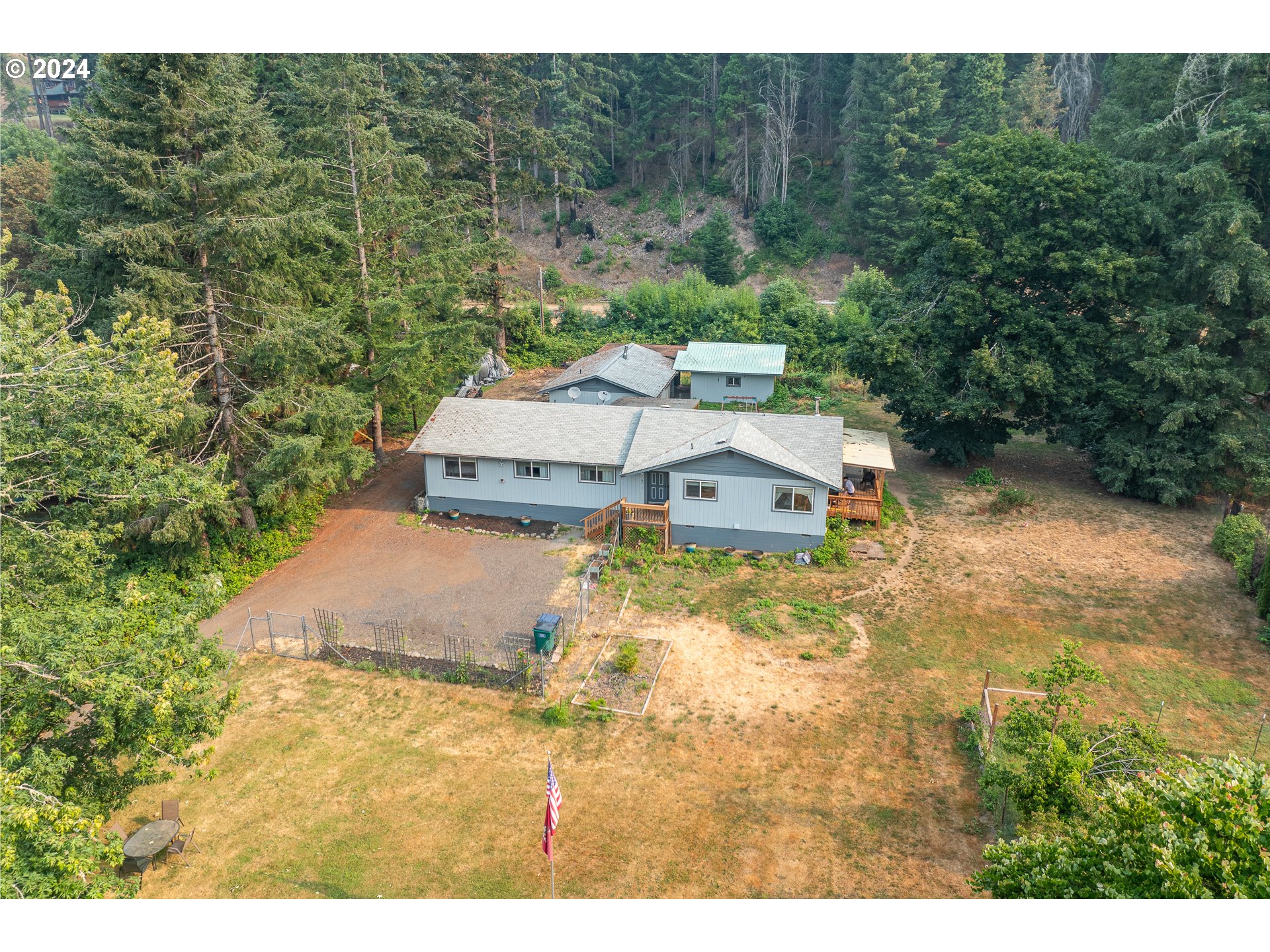 Peaceful custom-built home with numerous updates on the McKenzie River featuring a private, sunny backyard and an additional tax-lot with direct access to the river! The property includes fruit trees, gardening space, and a fenced yard. The home is open and spacious with 3 bedrooms and 2 full bathrooms. Full dining room, living room, bonus family room, and a laundry/mud room. Enjoy decks off of both the living and dining rooms.  The large master suite boasts an updated bathroom with dual vanity and walk-in closet. Outside there is plenty of space for all of your needs! A detached garage/shop with a bathroom, a separate garden shed, firepit, sunny gardening space, and more.  Beyond the updates, this home has been well-maintained with good upkeep on well, septic, electrical, etc. Great cell phone service and internet as well! If you are looking for a nice and affordable piece of land upriver, look no further!