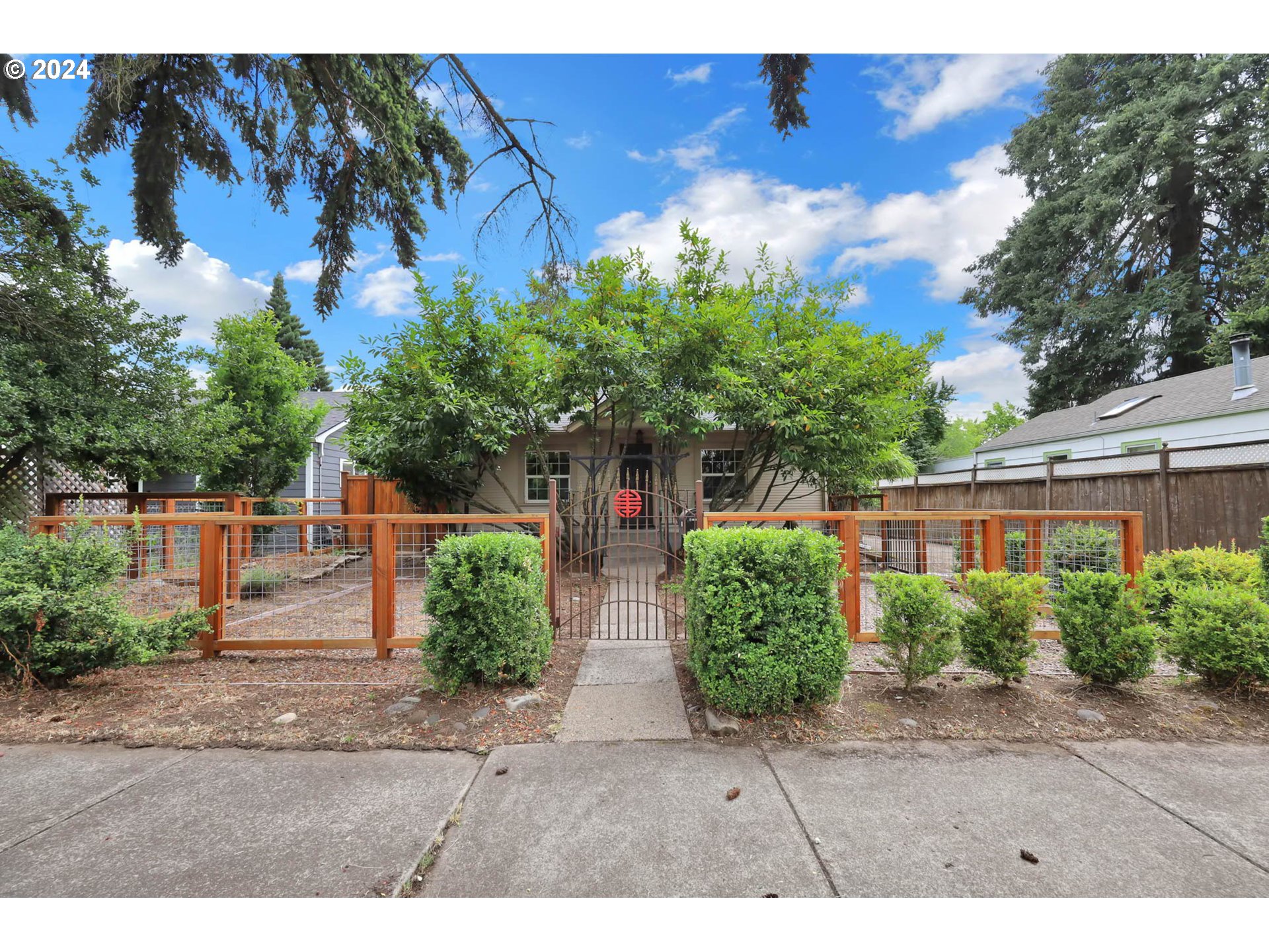 Cute bungalow in Jefferson Westside neighborhood. This home was extensively updated in 2019 including bamboo flooring, vinyl windows, roof with solar tube, water heater, gas furnace, AC, and kitchen remodel. The lovely kitchen is appointed with stainless steel appliances and custom cabinetry. Other updates include fresh paint and new light fixtures. Don't miss the clawfoot tub in the bathroom as well as the utility room with washer and dryer and covered deck out back, great for entertaining or cooling down after gardening in the fully fenced, sunny backyard with mature fruit trees. The two outbuildings with electricity and heating offer lots of storage and could make a great shop or craft space. This would be a perfect Airbnb! On a bus line and conveniently located by schools, parks, shopping, and restaurants. The Jefferson Westside neighborhood also has a very strong neighborhood association so that you can get connected with your new neighbors!