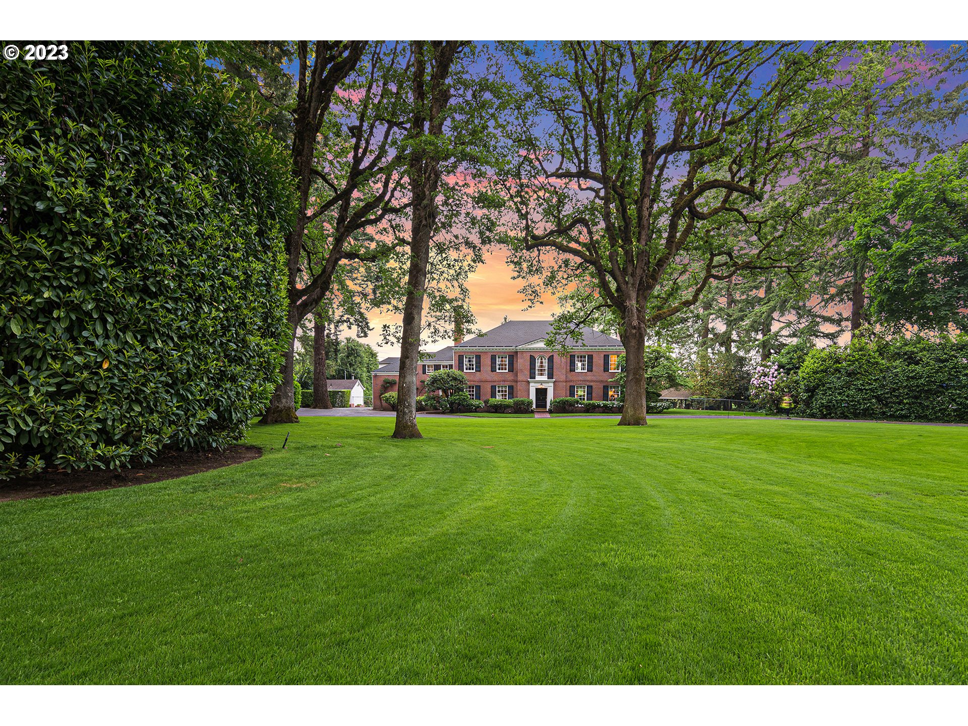 Rare opportunity to reimagine one of Portland's most prominent estates located in Dunthorpe and designed by Herman Brookman on an incredible 1.55-acre lot. This Georgian-style home represents a bygone era with timeless details in a spectacular setting. Available for only the 5th time since it was built in 1939, this home has deep architectural roots and is ready for a new curator to take it into its second century. Known for the M. Lloyd Frank estate, AKA the Lewis & Clark Manor House, Menucha, the Julius Meier estate in Corbett and the Lee S. Elliot house, Brookman was a master architect who left a legacy of some of the area's most remarkable homes.  Complete with a pool fit for the Rat Pack, glorious views, including Mt. Hood from the primary suite, this home's classic design is ready for the next generation to enjoy life on the tree-lined streets of Dunthorpe.
