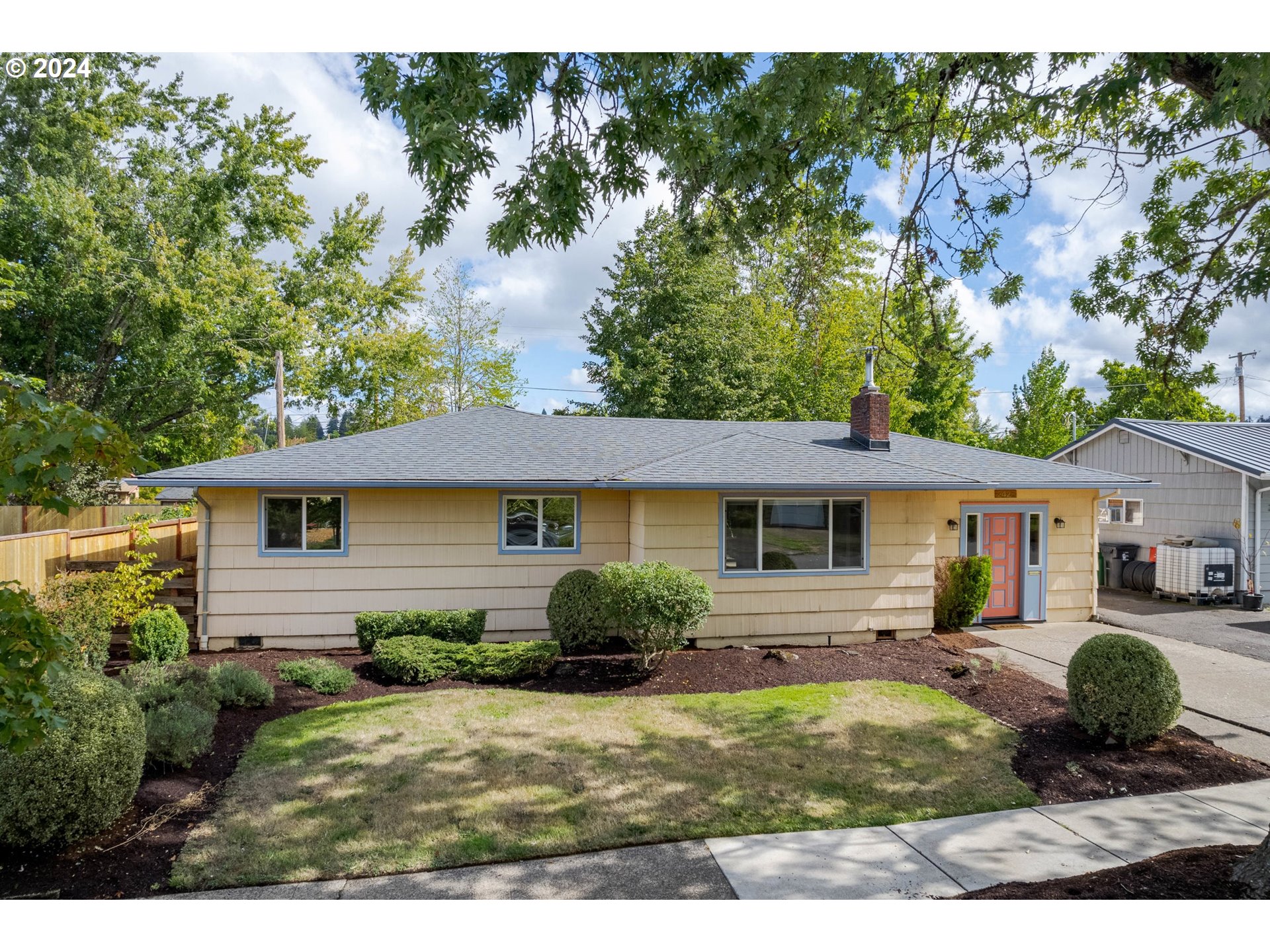 Price Reduced! Open House on Sat 10/12 from 11a-1p. Welcome to the updated, light-filled, Friendly Neighborhood home you've been waiting for! With the perfect combination of modern amenities and 1950's charm, 2425 Tyler Street features a dedicated foyer w/ tile floors, a spacious living room w/ cozy woodstove and newly refinished hardwood floors and a brand new kitchen of your dreams. You'll love the new shaker cabinets with soft-close feature, new quartz counters & backsplash, new Bosch appliances, new sink & faucet, undercab lighting, coffee bar and pantry. The large primary ensuite features double closets, vanity w/ dual sinks, newer walk-in shower and slider leading to the back deck. 2 additional bedrooms (both w/ hardwood floors), a freshly updated hall bath and a spacious family room that could be a 4th bedroom round out the interior of the home. The multiple glass doors allow easy access and full enjoyment of the incredible backyard. Designed by a master gardener, this fully fenced, sunny retreat offers multiple sitting areas to enjoy the lush foliage, shade trees, roses, Japanese maple, grape arbor and raised beds. It also has a metal pergola, covered patio, potting shed, tool shed, chicken coop and sprinklers. Amazing central location just a few blocks to schools, parks, shops, groceries and the food trucks and live music at The Garden on Friendly.