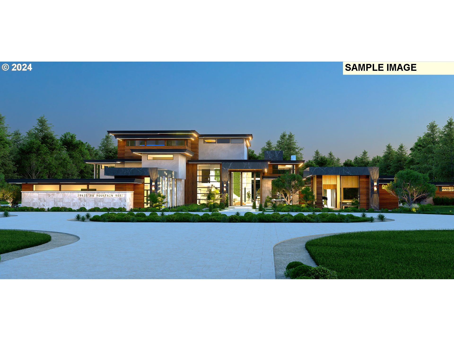 Renowned builder Westlake Development Group unveils The Legacy, a breathtaking architectural masterpiece spanning over 14,000 sq ft. Collaborating with the legendary Barlcay Home Design and a curated team of elite artisans, Westlake is set to create a contemporary estate that will redefine luxury in Oregon. Tucked away on the former Sandelie Golf Course, this expansive 28-acre property with water rights and a high-producing well, features over a half-mile of stunning landscapes: perfect for equestrian pursuits, golf enthusiasts, or even your own sports field. As you pass through the private gate, you’re greeted by a serene courtyard adorned with elegant waterfalls that frame an auto-gallery, showcasing your prized vehicles. Step inside through an impressive 14 ft pivot door, where natural light floods the space through grand glass walls and sliding panels. The great room includes a striking fireplace column that soars toward the ceiling, while the chef's kitchen, complete with dual islands and a separate caterer’s kitchen, is designed for unforgettable culinary adventures. Guests will be pampered in their own luxurious private quarters, connected by an eye-catching glass breezeway. The dedicated exercise studio, equipped with a sauna, cold plunge, and en suite bathroom, offers a sanctuary for wellness. A private elevator whisks you up to the rooftop living area, where you can enjoy a state-of-the-art golf simulation room and the Sky Lounge driving range, perfect for entertaining under the stars. Outside, expansive covered entertainment areas invite relaxation by the resort-style infinity pool, featuring a recessed conversation area with fire pits, an oversized spa, and a chic poolside bar. With a circular driveway, spacious motor court, and a 5-car garage, parking is never a concern. The Legacy isn’t merely a home; It’s a bold statement of sophistication and innovation. Dream big. Live bigger. Your extraordinary lifestyle awaits at The Legacy!