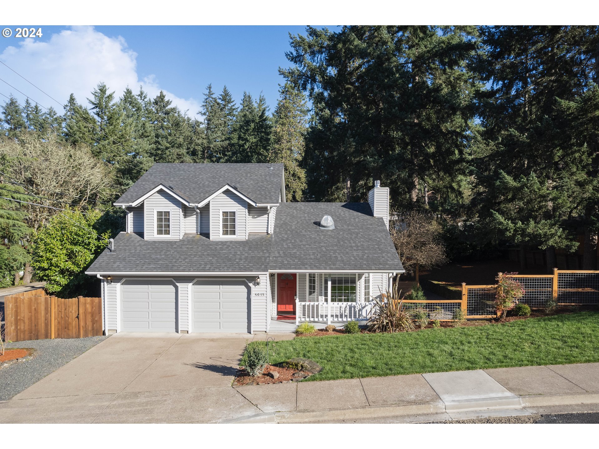 Welcome Home to a Fabulous SE Eugene Contemporary! The amazing curb appeal with covered front porch will captivate you and, upon entering, the sun-drenched and vaulted living area with gas fireplace and bay window will make you want to cozy up and stay forever. The front living and dining area opens into a comfortable screened and covered cedar deck while the back family room with tons of built-ins that opens to the kitchen is perfect for entertaining or keeping the cook in your life company. Speaking of cooking, the spacious kitchen has been tastefully updated with new counters, induction range, Bosch dishwasher, and so much storage. Upstairs you will find a vaulted primary suite with attached bath and double closets, along with 2 additional bedrooms that each have the cutest window seats and another full bathroom that has been nicely updated (super cool sink!). The wonderful, easy-care yard offers multiple spaces for enjoying the Pacific NW plus a pretty stone walkway and many mature plantings like camelia, lilac, magnolia and laurel. Other updates include LVP floors throughout main level, updated powder room, new roof in 2019, crawlspace waterproofing, newer fencing and landscaping, solar tubes and more. The oversized 2-car garage offers plenty of storage while the front and side yard has room to create RV and/or boat parking. All this and perfectly sited in SE Eugene just a few blocks to Tugman Park, Amazon Trails, Edgewood Shopping Center, and Spencer Butte Middle School. This sweet home has been well-loved and is awaiting a new owner...maybe it can be you!