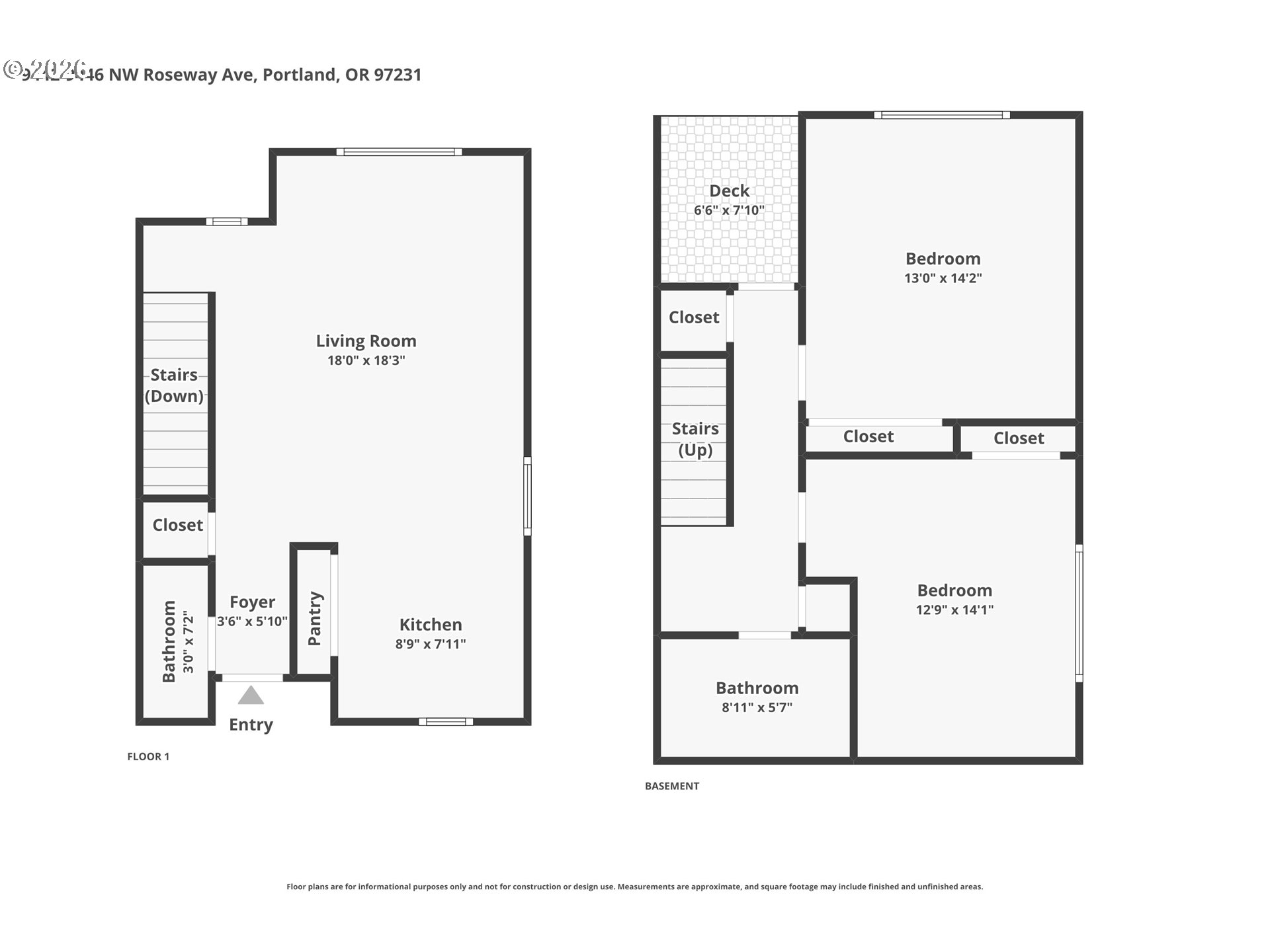 9442/9446 NW ROSEWAY AVE, Portland, OR, 97231
