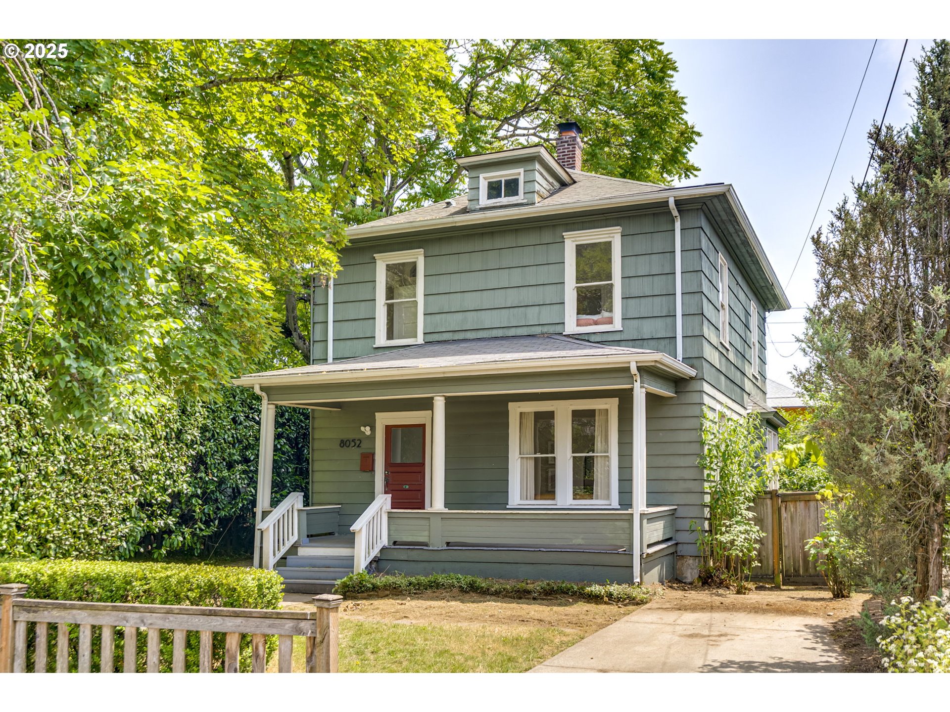 Fall in love with the warmth and history of this classic 1905 Old-Portland home—tucked away on an oversized lot in the heart of Montavilla. Set back from the street, this sweet 3-bedroom, 2-bath beauty blends historic craftsmanship with modern comfort, creating the perfect backdrop for everyday life and special moments alike.Step up to the inviting front porch—ideal for morning coffee or quiet evenings—and into a welcoming formal entry with soaring ceilings and a wide, open staircase. Sunlight pours through large windows, dancing off the hardwood floors and illuminating the spacious living room, elegant dining room, and generous kitchen. The main level also offers a full bath, convenient mudroom, and a great layout for entertaining or relaxing at home.Upstairs, find three large and light-filled bedrooms and a second full bath—offering space for rest, creativity, and room to grow. A full unfinished basement with exterior access gives you plenty of storage and future potential, while the newer high-efficiency furnace keeps the home cozy in every season. Outside, enjoy the privacy of a fully fenced backyard with space to garden, play, or just unwind. The wood deck is perfect for hosting summer BBQs or relaxing in the sun.All of this just is blocks from Mt. Tabor Park’s wooded trails and views, Montavilla’s bustling business district with its cafes, restaurants, and farmers market, plus easy transit access. This is more than a home—it’s a piece of old Portland, ready to welcome its next chapter. Don’t miss your chance to own a true PDX treasure in one of the city’s most beloved neighborhoods. [Home Energy Score = 4. HES Report at https://rpt.greenbuildingregistry.com/hes/OR10101099]