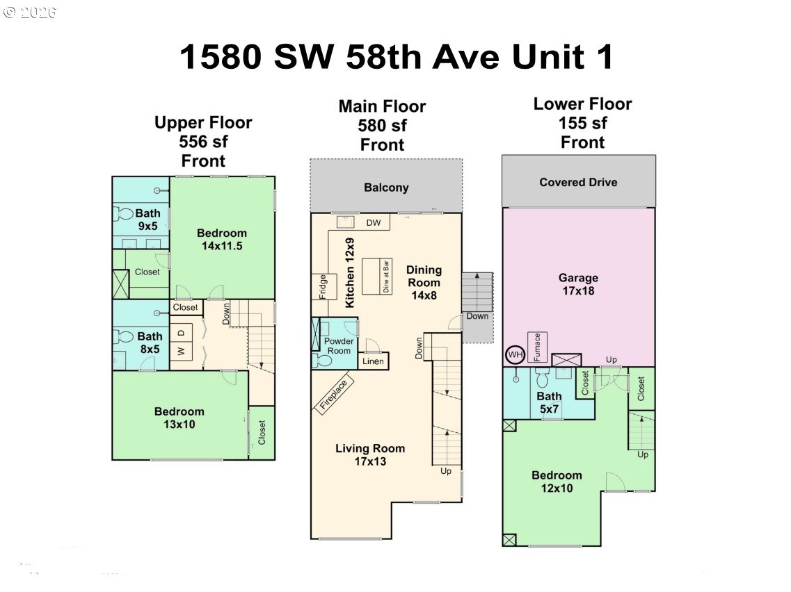 1580 SW 58TH AVE UNIT 1, Portland, OR, 97221