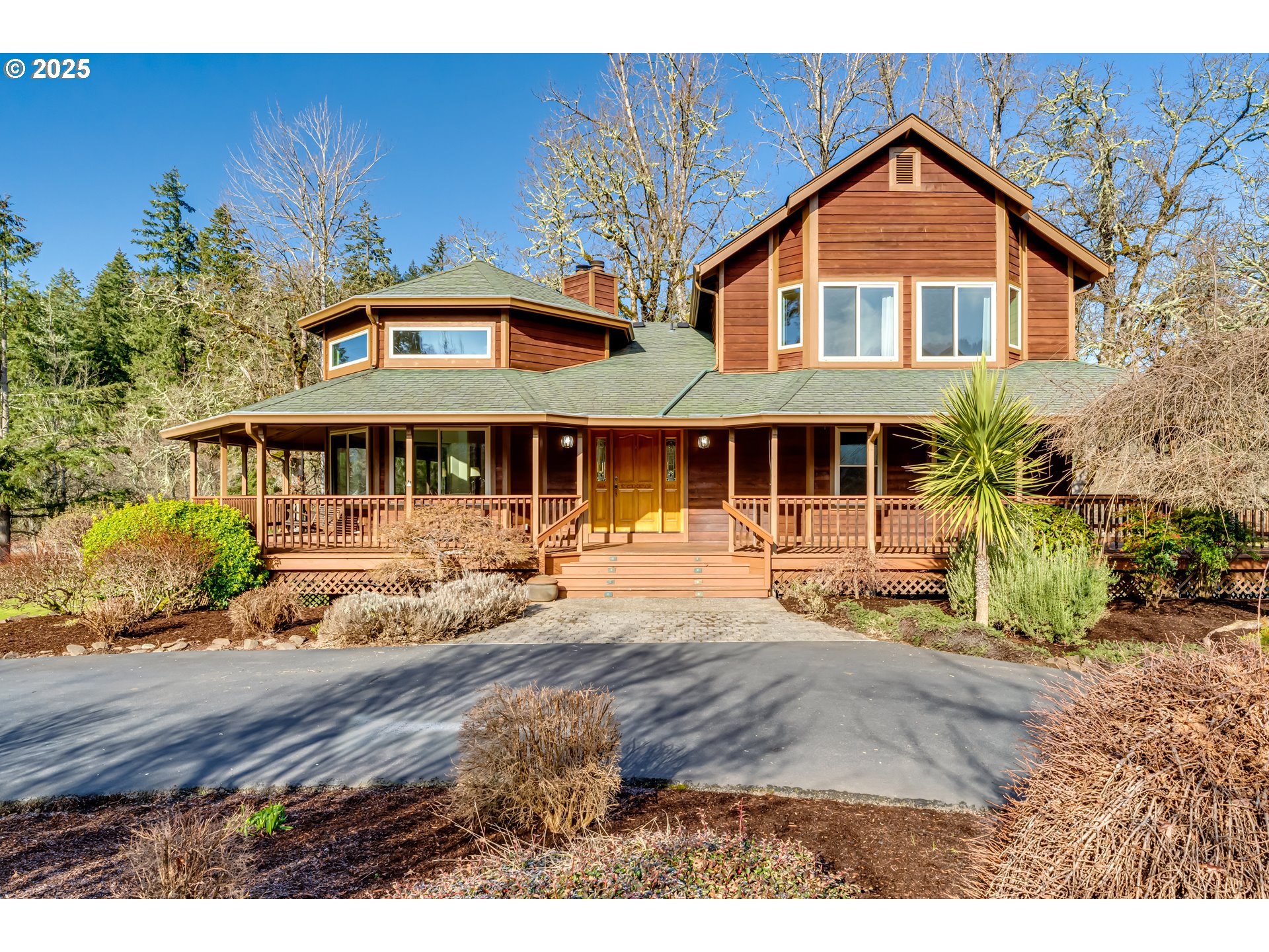 Presenting a once-in-a-lifetime chance to own this custom-built riverfront retreat, offered for the first time on the market. Nestled on 3.79 picturesque acres along the Row River, just minutes from town, this 1996-built home offers world-class trout and salmon fishing right in your backyard.Spanning 3,101 sq. ft., this unique residence was thoughtfully designed to harmonize with its stunning natural surroundings, offering breathtaking views from every room. The home features vaulted ceilings, two fireplaces, and an abundance of natural light, creating a warm, inviting ambiance throughout. Inside, newly painted interiors, plush new carpeting, and elegant oak hardwood floors enhance the home’s refined charm.The gourmet kitchen is a chef’s dream, with granite countertops, custom wood cabinetry, a butler’s pantry, and top-of-the-line stainless steel appliances, including a built-in Sub-Zero refrigerator. The spacious primary suite offers a peaceful retreat, complete with a walk-in closet for ample storage. With four bedrooms and 2.5 bathrooms, this home is ideal for both comfort and privacy.Step outside and enjoy the covered wraparound porch or the expansive deck, perfect for relaxing or entertaining while taking in the stunning views of the mountains and river. Enjoy the serene sounds of the river from the deck as you unwind in this peaceful setting. The property is a true sanctuary, surrounded by mature, lush landscaping that creates a park-like atmosphere. Towering trees, vibrant foliage, and meticulously designed garden spaces provide both beauty and privacy.Additional features include a whole-house generator, a barn, a basement with ample storage and much more, making this home a truly exceptional find. Schedule a showing today!