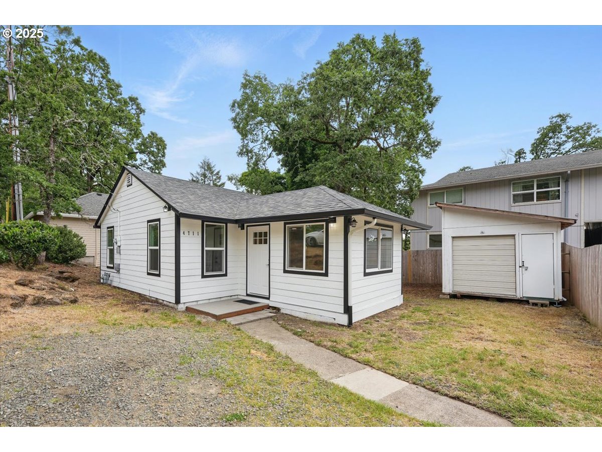 Cute, remodeled home in West Linn. This house is a 2 bedrooms/ 1 bathroom, fully remodeled. Updates include kitchen, roof, siding, floors, paint, exterior and interior, appliances, windows, new insulation, doors and many more.This property has a peek-a-boo view for Mount Hood from the kitchen window on clear days. A perfect house for a first-time buyer or downsizing buyers.