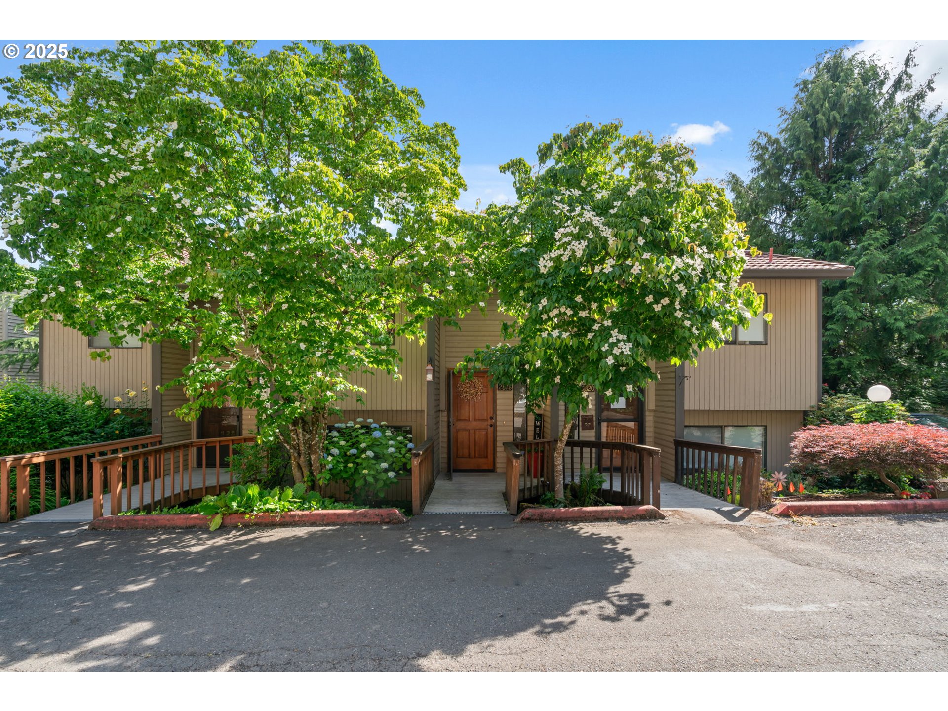 This property may qualify for an FHA assumable loan at a 3.125% interest rate—subject to lender approval.This rare gem is tucked into a quiet, well-kept enclave in the heart of West Linn—-one of Oregon’s most sought-after communities. This charming 2-bedroom, 1.5-bath townhouse-style condo offers the perfect blend of comfort, location, and lifestyle.Step inside to discover an inviting interior with slate tile flooring, quartz countertops and stainless steel appliances. High ceilings amplify the sense of space, while TWO private balconies—one on each level—provide peaceful spots to relax with your morning coffee or evening glass of wine. Both bathrooms have been thoughtfully updated, and a full-size side-by-side washer and dryer add day-to-day convenience. A detached garage just steps from your door adds valuable storage and easy parking.Beyond the home, West Linn’s natural beauty and community charm take center stage. Just minutes away, Mary S. Young Park offers over five miles of forested trails, picnic areas, sports fields, and an off-leash dog area. Nearby, Camassia Nature Preserve features serene walking paths and vibrant wildflowers in spring.For recreation, Tanner Creek Park, Marylhurst Heights Park, and Robinwood Park each offer splash pads, playgrounds, sports courts, and open spaces—perfect for all ages.Nature lovers will appreciate easy access to the Willamette River Water Trail for kayaking and paddleboarding at Willamette Park, while Maddax Woods and Swiftshore Open Space provide scenic riverfront trails and quiet fishing or picnic spots.Shopping and dining are close by on Historic Willamette Main Street, or a short drive away at Bridgeport Village and downtown Lake Oswego.All of this is set within the top-rated West Linn-Wilsonville School District, known for academic excellence, strong teacher support, and college readiness—adding lasting value to this already special home.